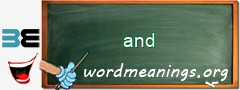 WordMeaning blackboard for and